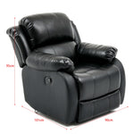 Air leather rocking chair with comfortable bucket seat for living room