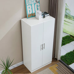 2 Door Wardrobe Storage Cabinet WD-112 WHITE