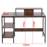 Computer Table Study Desk with Monitor Stand Shelf SD-S21