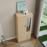 Wardrobe Closet with Mirror Storage Cabinet WD-114