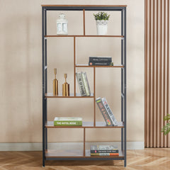 Bookcase Industrial Storage Rack Shelf SF-01 Buring wood