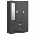 3 Door Wardrobe with Mirror and Drawers – main product image