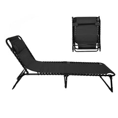 Sun Lounger Folding Reclining Chair BSC-007 BLACK