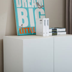 2 Door Wardrobe Storage Cabinet WD-112 WHITE