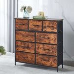 Storage cabinet 9 drawers OT-117 wooden dresser with multiple drawers in a room setting | Artisansa SA