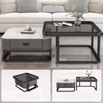 Nesting Coffee Table set featuring two tables, a sleek design, and elegant finish, perfect for modern living spaces.