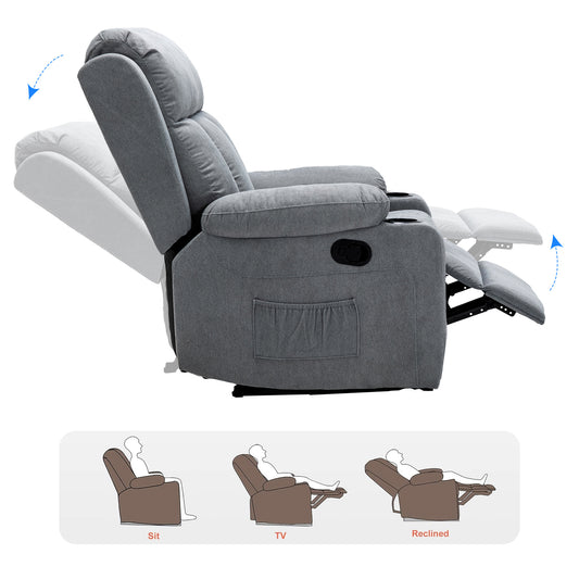 Lexi Recliner armchair - Grey - CR-2032