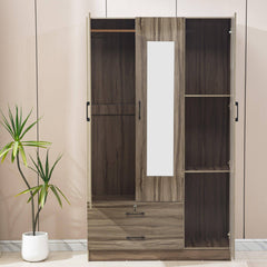 Wood Wardrobe with Mirror WD-201