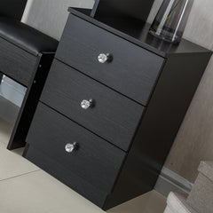 Black Dressing Table with Mirror Furniture DR-12 BLACK