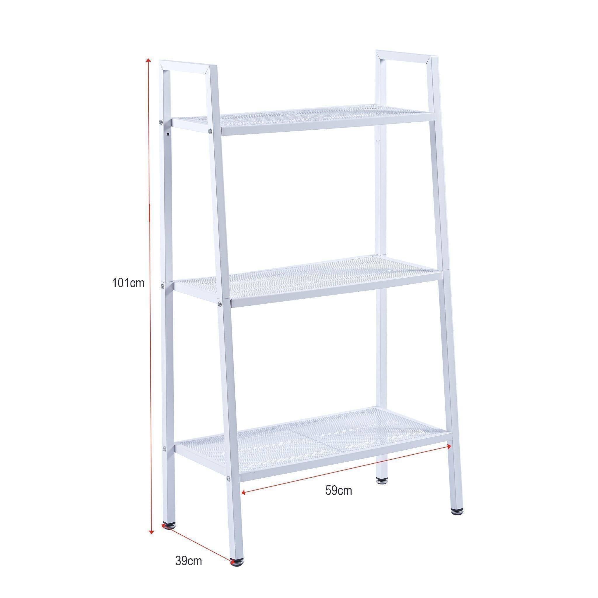 3-Tier Ladder Shelf in Black SF-107 for organized storage11