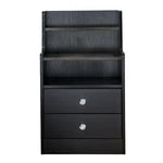White Bedside Table with Drawers set of 2, perfect for modern and minimalist bedroom aesthetics.