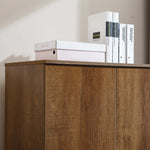 Wooden cabinet with white boxes and books on a plain background | Artisansa SA