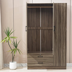 Wood Wardrobe with Mirror WD-201