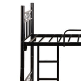 Sturdy Twin-Over-Twin Metal Bunk Bed Frame - Space-Saving Design BD-C03