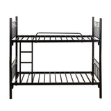 Sturdy Twin-Over-Twin Metal Bunk Bed Frame - Space-Saving Design BD-C03