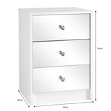 Nightstand Drawer Bedside Mirror Table Side Table SHI5CO3D BST-111