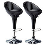 Black acrylic dome bar stool set of 2 - contemporary design for kitchen counter or home bar | Artisansa SA
