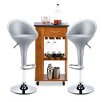 Acrylic dome bar stool set of 2 placed under a modern kitchen island | Artisansa SA