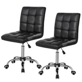 Leather Office Chair Adjustable Counter Chairs (Set of 2) CR-B16