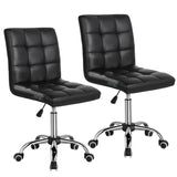 Leather Office Chair Adjustable Counter Chairs (Set of 2) CR-B16