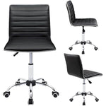 Adjustable bar stool set featuring ergonomic design and PU leather seat, perfect for modern spaces.