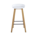 Modern Scandinavian kitchen bar chairs set of with wood effect legs