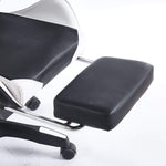 Ergonomic Gaming Chair CR-M2 Black and White Retractable Footrest Mechanism Detail - ArtisanSA