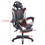 Ergonomic Gaming Chair CR-M2 All Black Detailed Product Dimensions and Size Chart - ArtisanSA