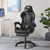 Ergonomic Gaming Chair with Footrest & 180° Recline
