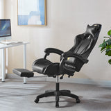 Ergonomic Gaming Chair with Footrest & 180° Recline