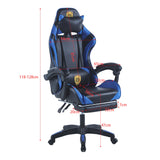 Ergonomic Gaming Chair with Footrest & 180° Recline