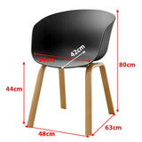 Dining Chairs Set of 4 CR-W03 Black