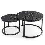 Nesting Coffee Table CT-002 Black Stone Texture - ArtisanSA