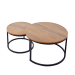Nesting Coffee Table CT-002 White Marble & Gold Frame - ArtisanSA