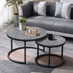 Nesting Coffee Table CT-002 Black Marble Luxury Style - ArtisanSA