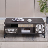 Rustic Coffee Table Grey Wood CT-103