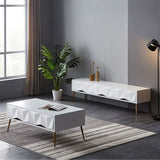 Victoria White and Gold Plasma TV Stand TV-A18