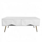 Victoria White and Gold Coffee Table CT-A19
