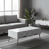 Victoria White and Gold Coffee Table CT-A19