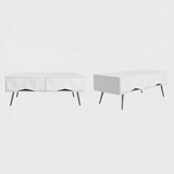 Victoria White and Gold Coffee Table CT-A19