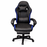LED Light Gaming Chair featuring ergonomic design and blue accents for comfort during gaming.