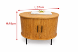 Round Drum Storage Cabinet / Bedside Table (DEMO STOCK)