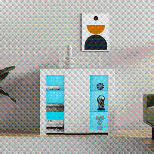 Modern Sideboard Cabinet with LED Lighting -SMT-UK0163