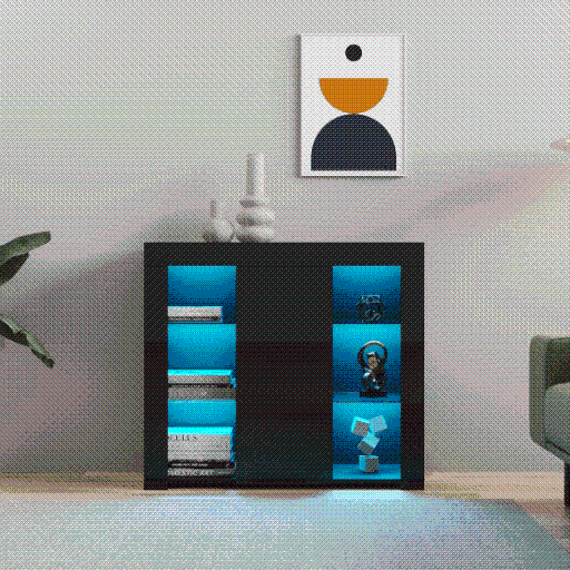 Modern Sideboard Cabinet with LED Lighting -SMT-UK0162