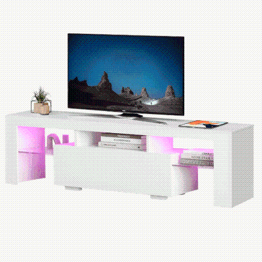 Modern TV Stand Media Console with LED Light and Remote Control SMT-TS0026