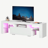 Modern TV stand media console with LED light and remote control0