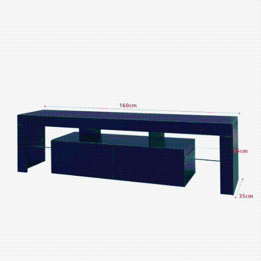 Modern TV stand media console with LED light and remote control2