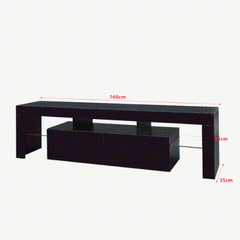 Modern TV stand media console with LED light and remote control2