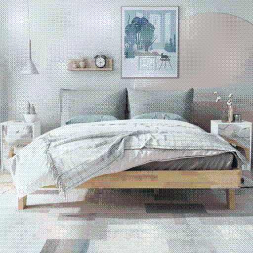 Elegant mirrored bedside nightstand with drawer - modern furniture4