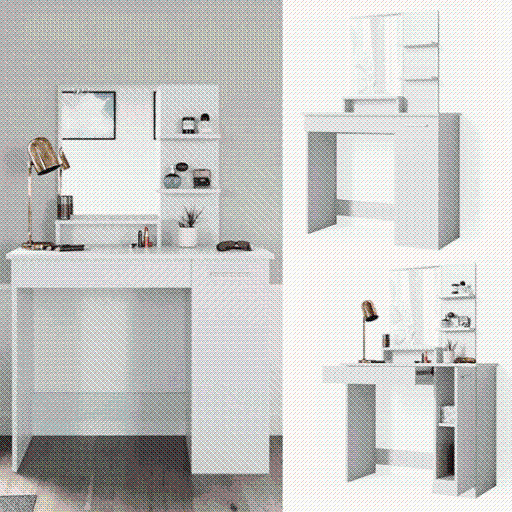 Dressing Table Cabinet with Makeup Mirror - SHI13SA1